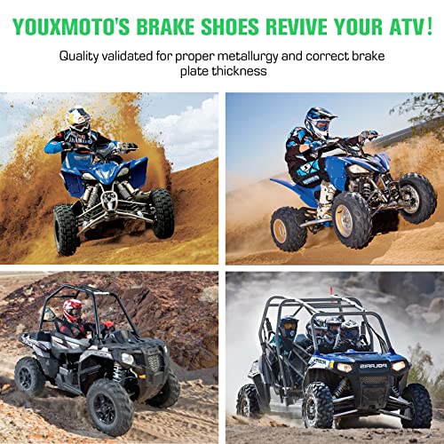 Youxmoto Rear Brake Shoes For Honda Sportrax Trx 250Ex Trx250Ex 2001-2008/ Trx250X 2009-2020, For Honda Recon 250 1997-2021/ Gb500 1989-1990/ Kymco Brakes Drum #TOP4