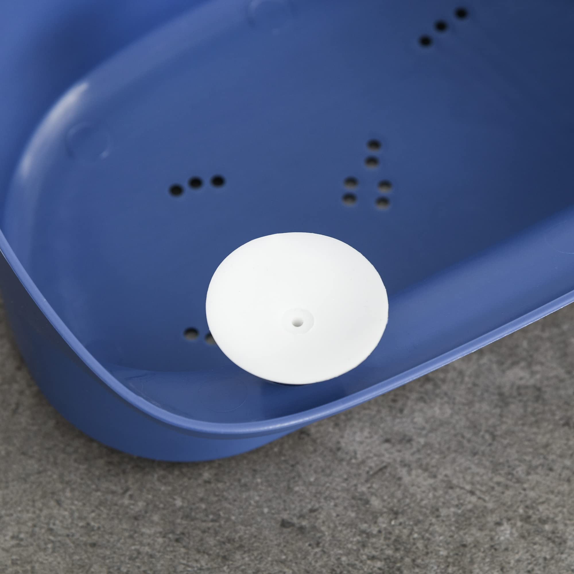 HOMCOM Bañera Plegable para Bebé de Recién Nacidos hasta 6 Años Bañera Portátil para Niños con Patas Antideslizantes 105L Amarillo y Azul