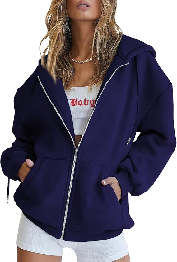 EFAN Women's Oversized Hoodie with Pocket – casual drawstring jacket
