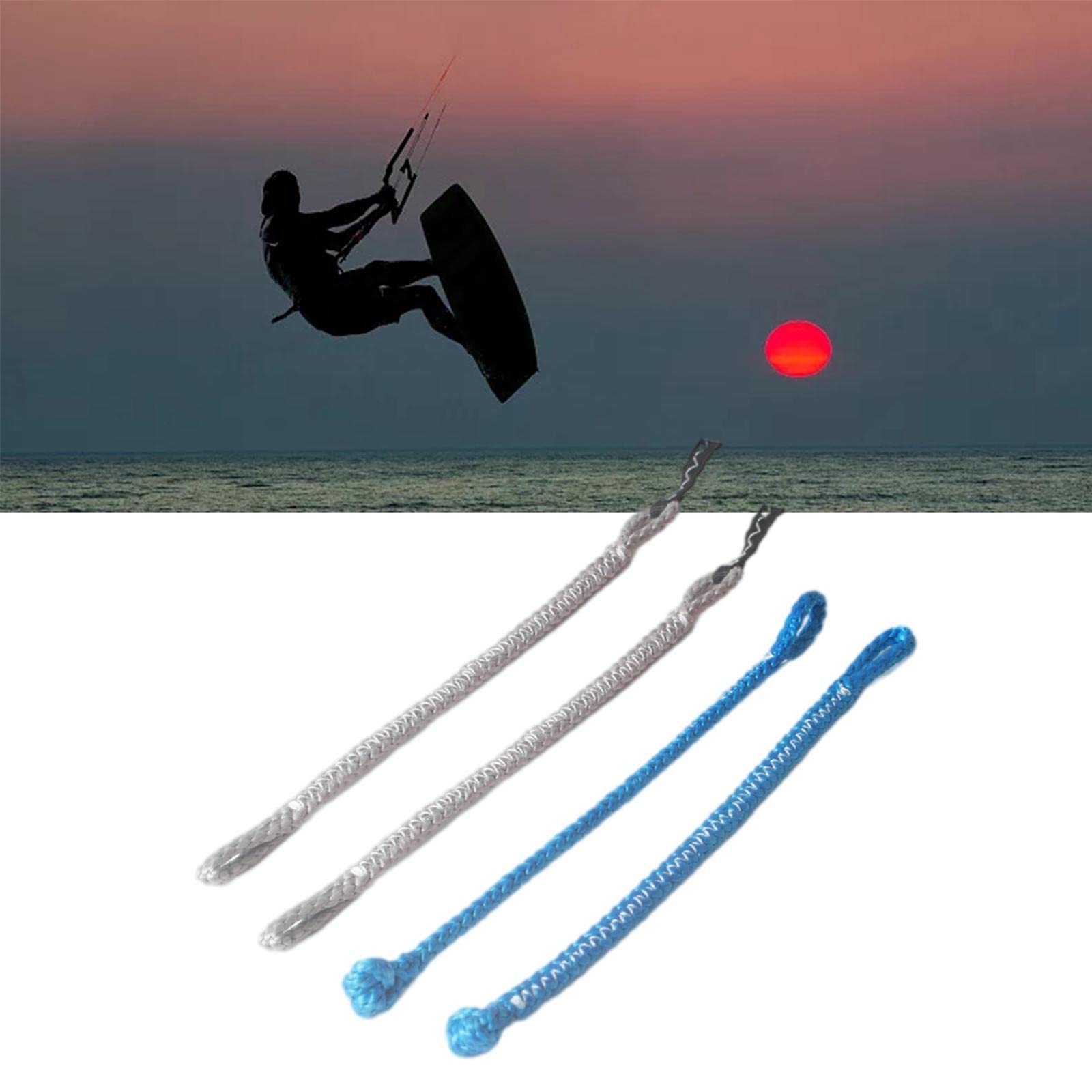 rockible Lot de 4 Nattes de Kitesurf, Kitesurf Pigtails de Rechange 1000 Kg, Bleu Gris