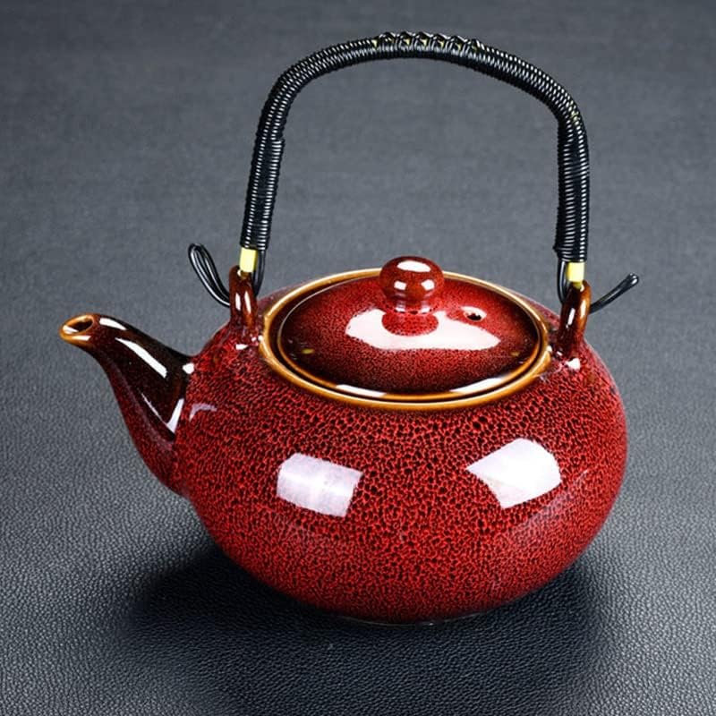 Teapots, ceramic teapots, Large Capacity teapot 700ml Ceramics coffee pot with beam pot tea set small teapot tea cup household flower tea making teapot (Color : C)