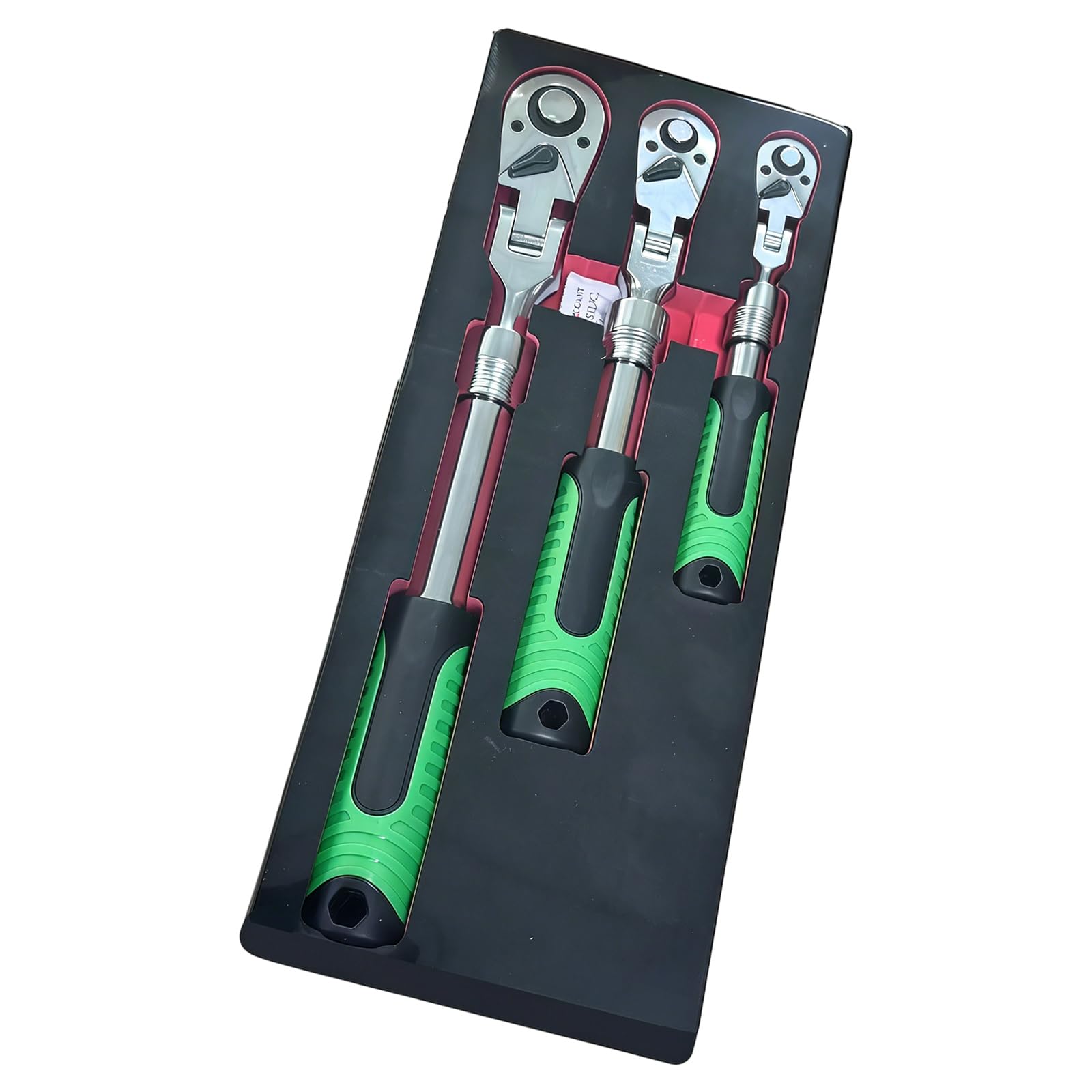 Bbajszx Extendable Ratchets Wrench Set, 1/4 ", 3/8 ", 1/2" Drive, 72-Tooth for Automotive Repair and Home Maintenance Adjustable Wrench