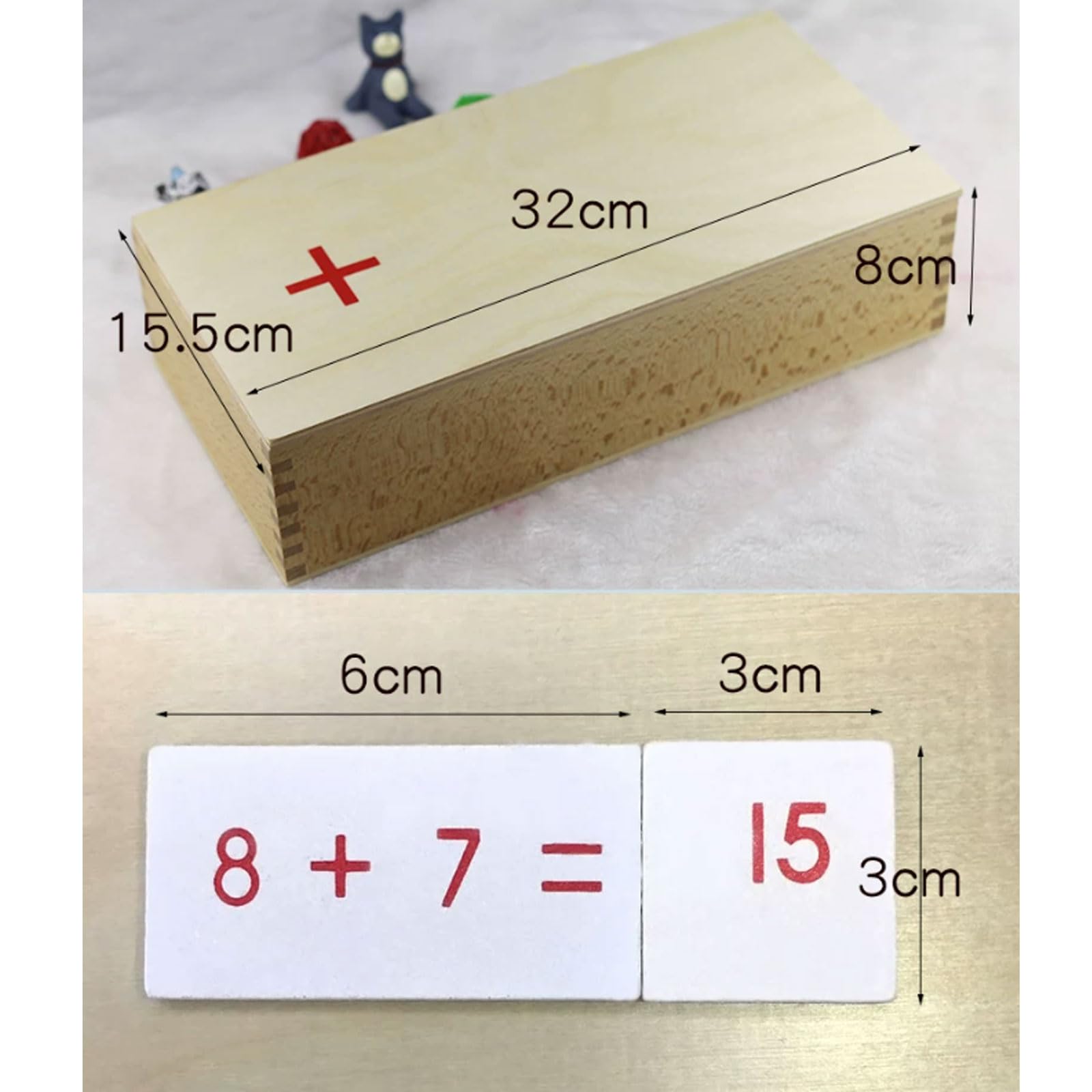 Scatola Montessori in Legno per Equazioni di Sottrazione e Differenze | Carte Flash per Sottrazione, Giocattolo Didattico di Matematica per Bambini per Scuola a Casa, Prescuola e Kindergarten