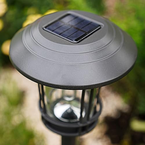 Miniatura 7 de Grand patio Solar Outdoor Lights, 5 Pack, Glass Light Aluminum & Steel Frame, Waterproof, All-Weather Pathway Light, Automatic Dusk and Dawn Sensor