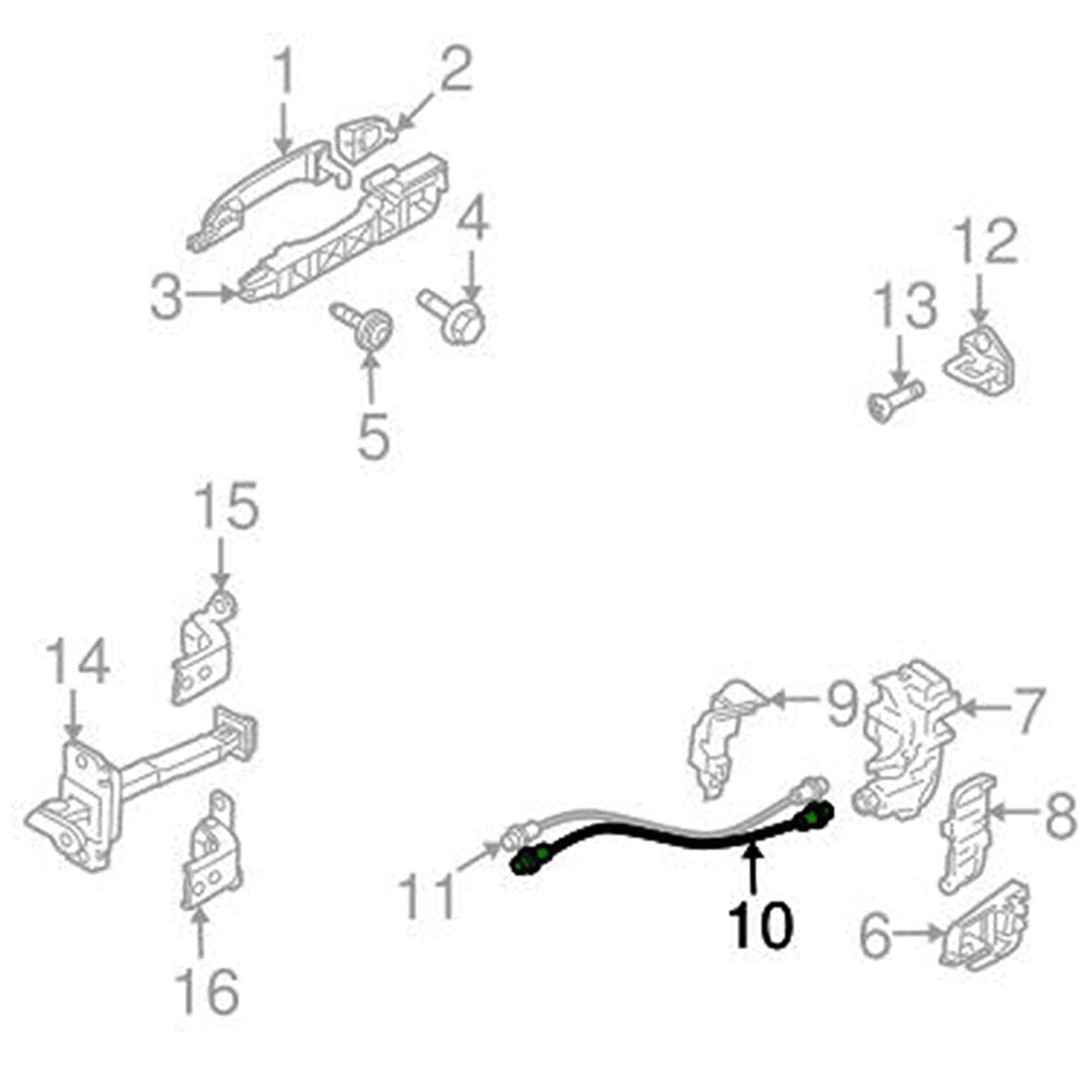 Kia Car & Truck Exterior Door Handles A-Premium Exterior Door