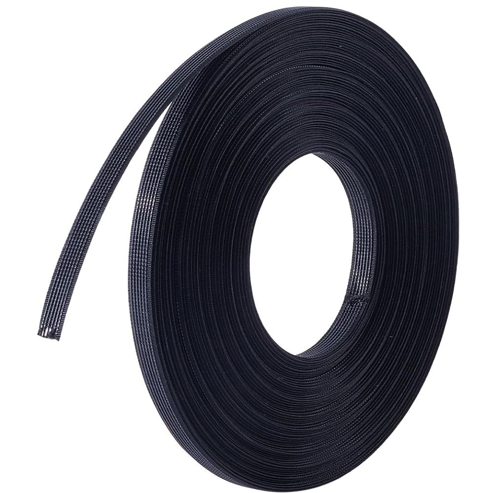SKYPRO Boning for Sewing Corset, 10mm Wide Polyester Boning for Sewing Garment Accessories Bra Boning Tool for Corsets Bridal Gowns Evening Gowns Lingerie Hats (5meter,Black)