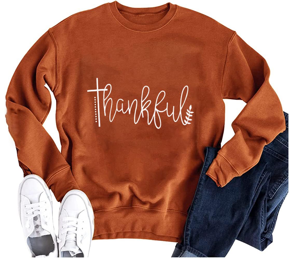 ykomow Pumpkin SweatShirt for Women Thanksgiving Graphic Tees Fall Halloween Sweater-picture-24