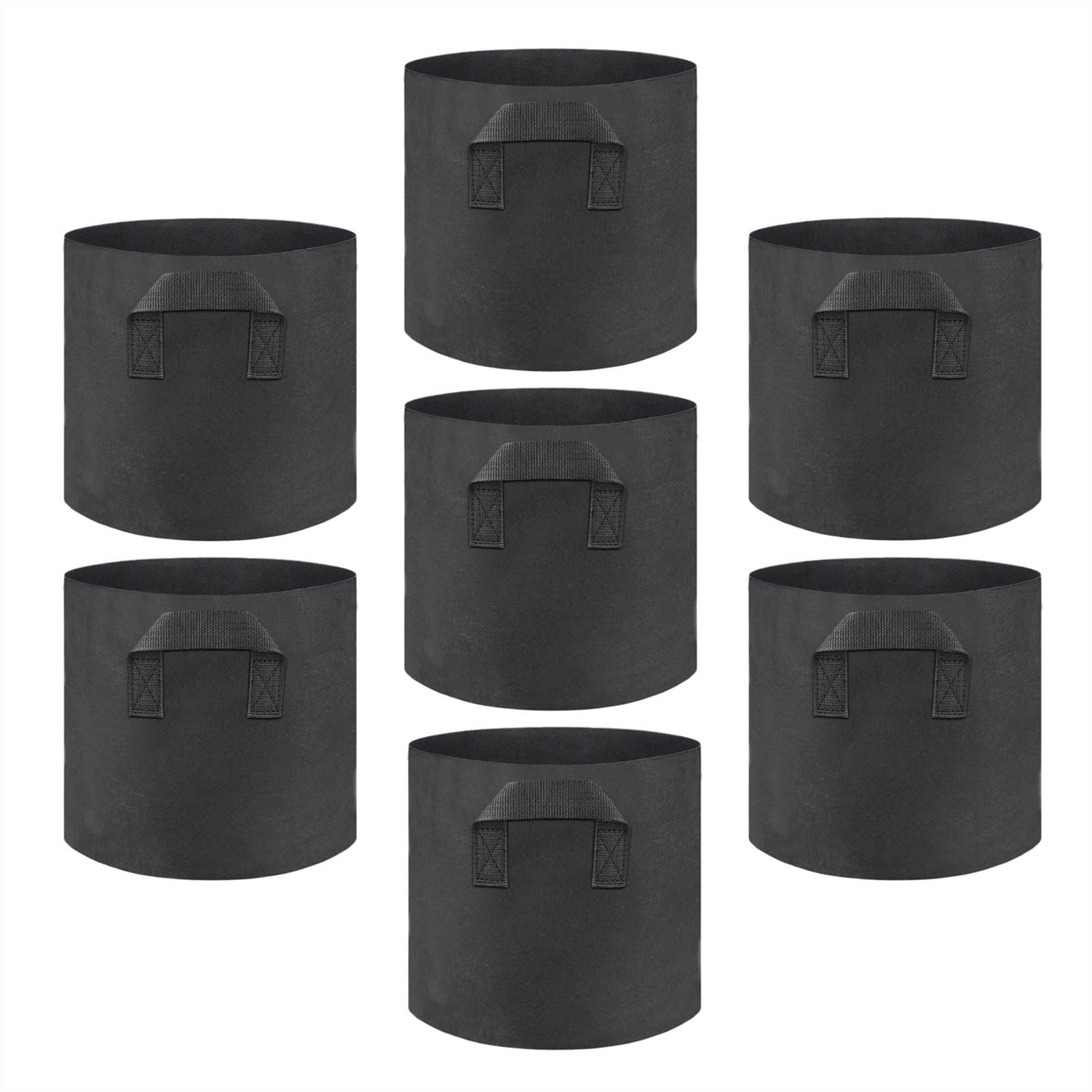Paquete de 7 Bolsas de Cultivo Bolsas for Plantas Macetas de Tela, Macetas de Cultivo de Tela no Tejida Gruesa Resistente, Macetas de Cultivo Bolsas de Cultivo, Contenedores de jardín for Verduras (C