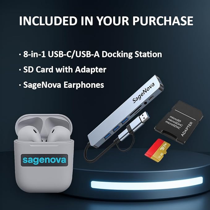 Dell 15.6" FHD Touchscreen Business Laptop Computer, 13th Gen Intel Core i7-1355U (10-Core), 40GB RAM 2.5TB Storage (2TB SSD+512GB Docking Station Set), Windows 11, SageNova Earphones, Black image 2