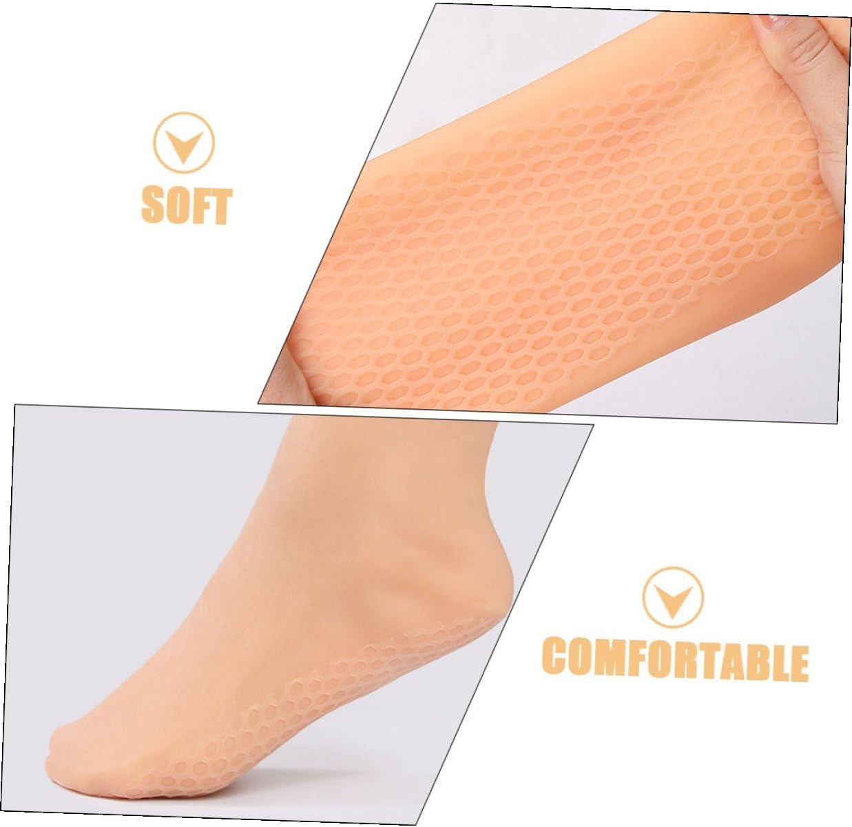Generic Moisturizing Foot Socks for Dry Feet 1 Pair with Honeycomb Cushioning Size L (40-44) High Elasticity and Pressure Relief