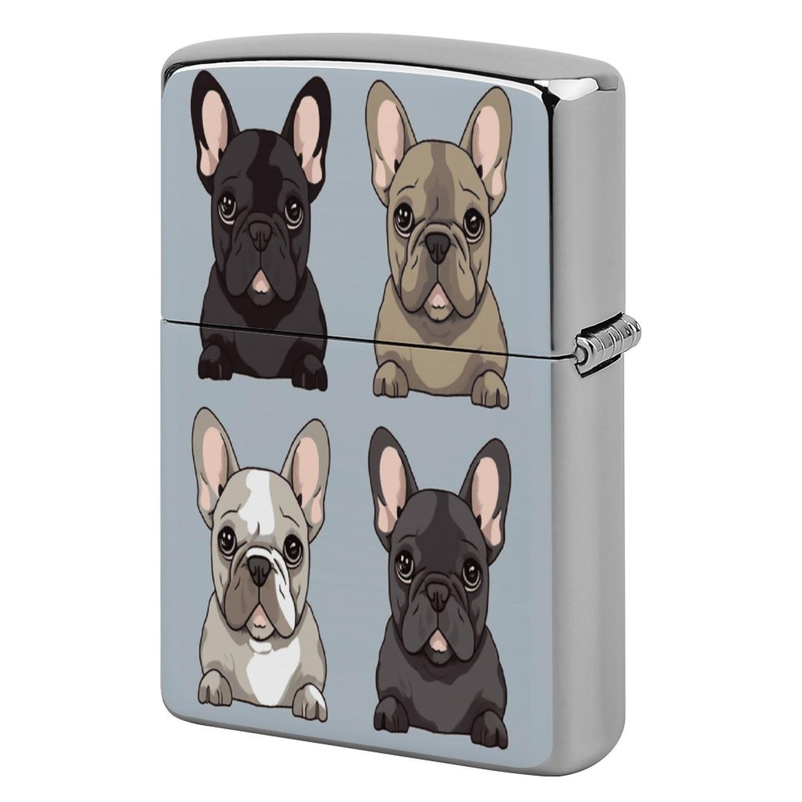 Fekiloot Style French Bulldog Lighter Case Cover Lighter Holder