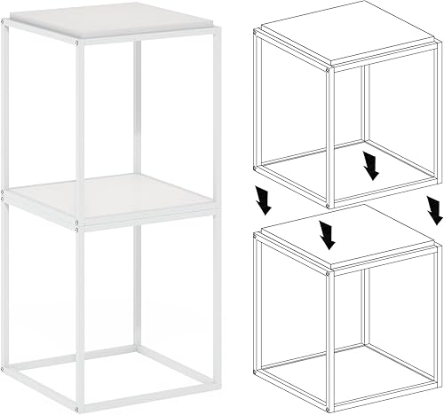 Miniatura 91 de Furinno Camnus Modern Living - Mesa auxiliar, color nogal Columbia Nuez Columbia,gris roble francés,Americano,Walnut Cove,Mármol Blanco,Roble,Blanco