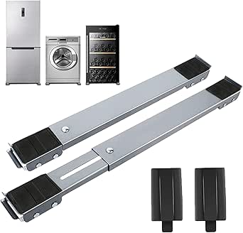 Carrello Per Lavatrice E Elettrodomestici - Regolabile 45-75cm, Portata 400kg, Con Ruote - Foto 8