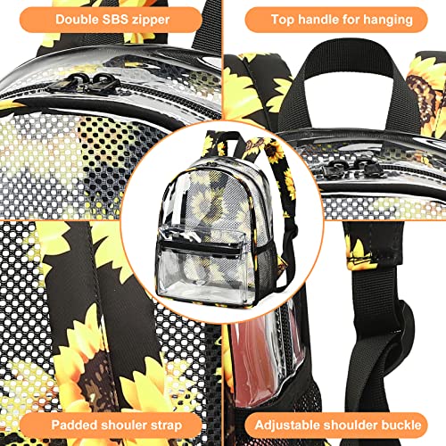 Clear Mini Backpack Stadium Approved 12X12X6 Small Transparent Backpacks Plastic See Through Bag For Work Festival Security Travel #TOP6