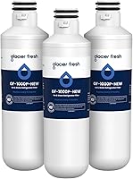GLACIERFRESH LT1000PC Refrigerator Water Filter 3-Pack | Compatible LG ADQ74793501 MDJ64844601 | NSF42 Certified 97.9% Chlorine Reduction