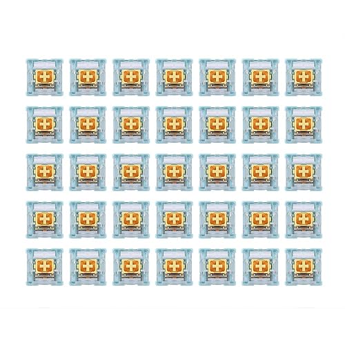 Miniatura 7 de EPOMAKER Sea Salt - Juego de interruptores mecánicos silenciosos para teclado, interruptor lineal prelubricado con ranura LED, 35 piezas para