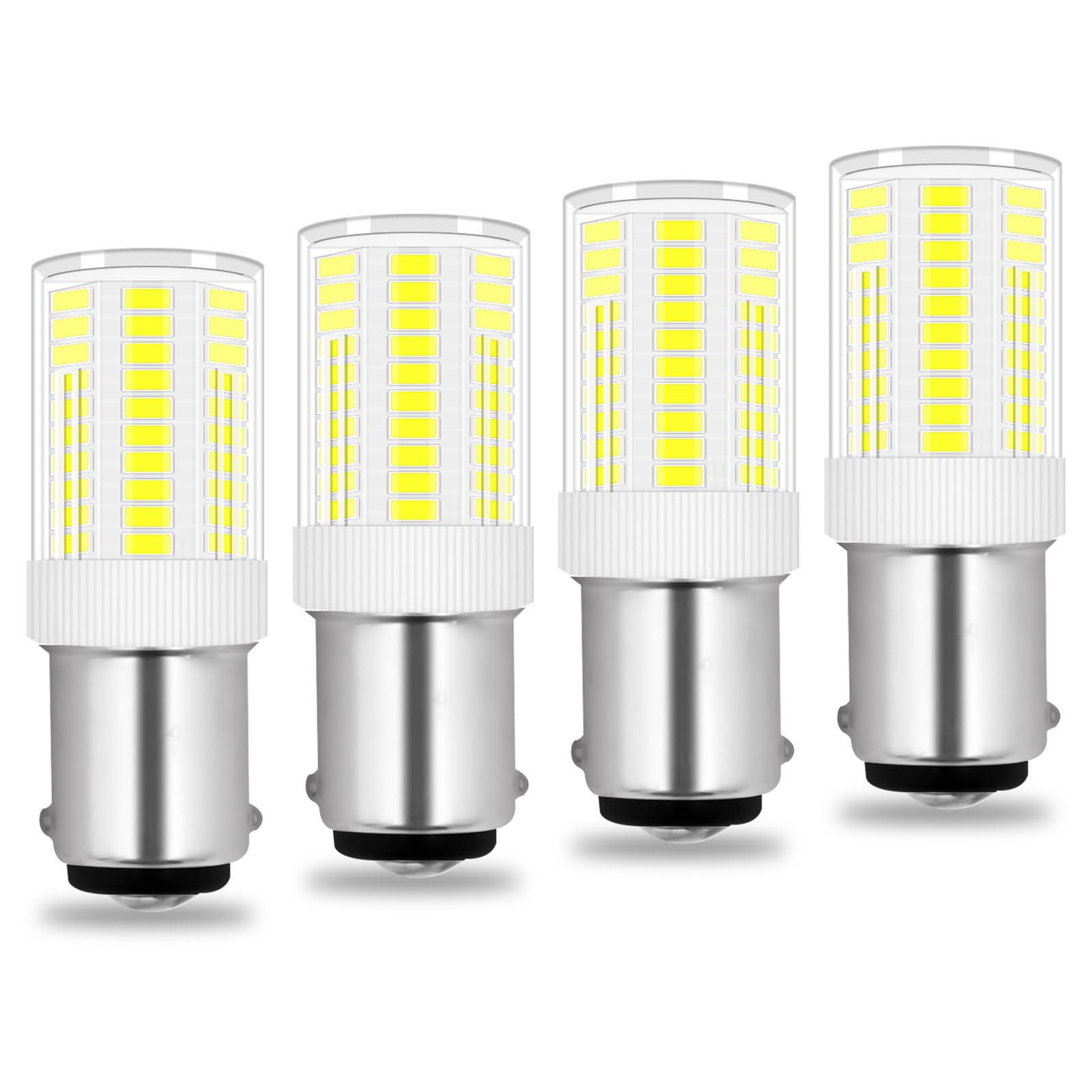 TRIJZHOU 4W B15d LED Lampe Ersetzt 30W-40W Glühlampen Kaltweiß 220V 230V 6000K Nicht Dimmbar 200LM Bajonett B15D LED Klein für Nähmaschine Leuchtmitteln [MEHRWEG]