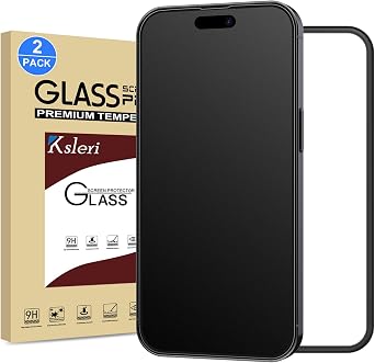 2 Pack Matte Glass Screen Protector for iPhone 14 Pro 6.1-inch 2022 with Easy Installation Frame, Anti-Glare Anti-Fingerprint, No Dazzling, 9H Tempered Glass Film, Dynamic Island Compatible