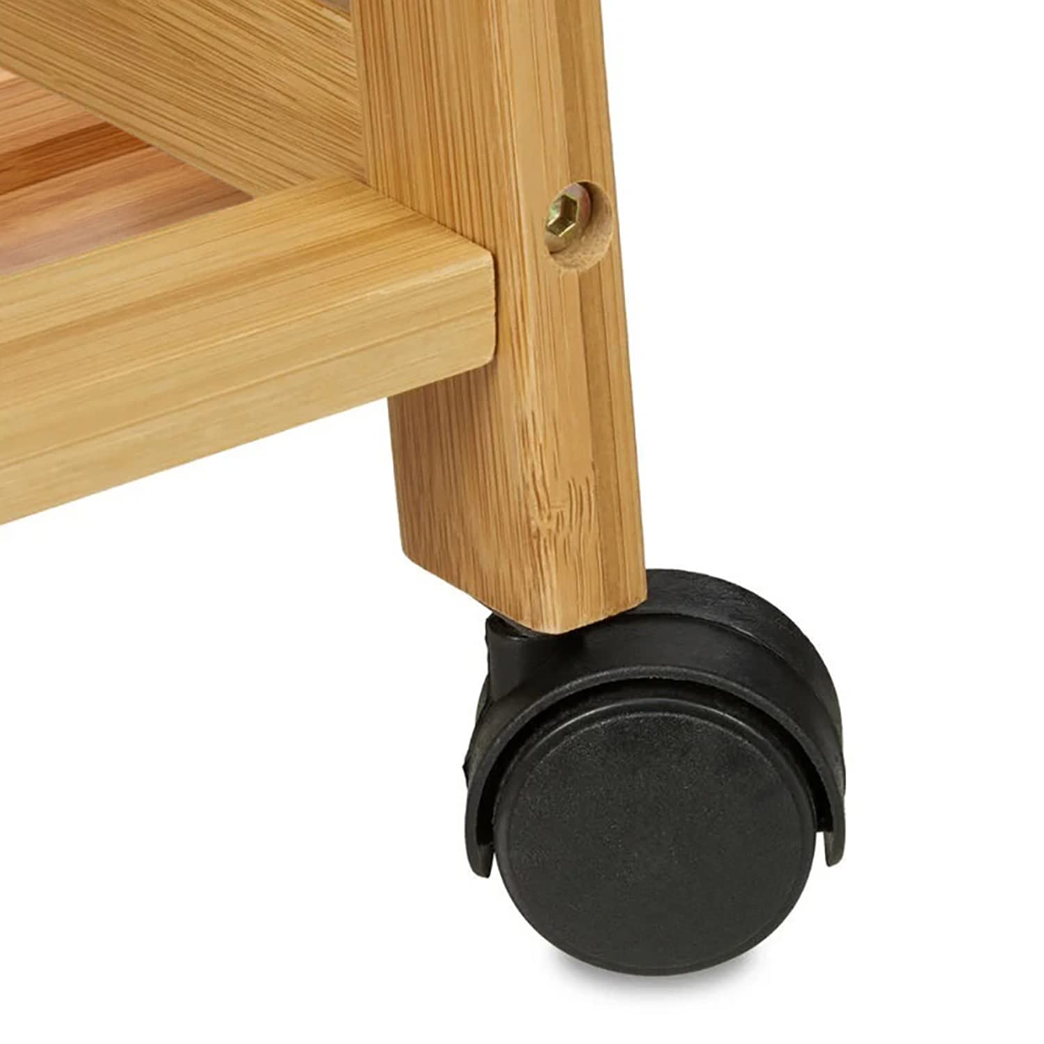 TIENDA EURASIA - Mueble Auxiliar con Ruedas, Estanteria de 3 Alturas, Mueble Auxiliar Baño, Estanteria Cocina Madera 36 x 15 x 74 cm con Ruedas, Carros de Almacenamiento