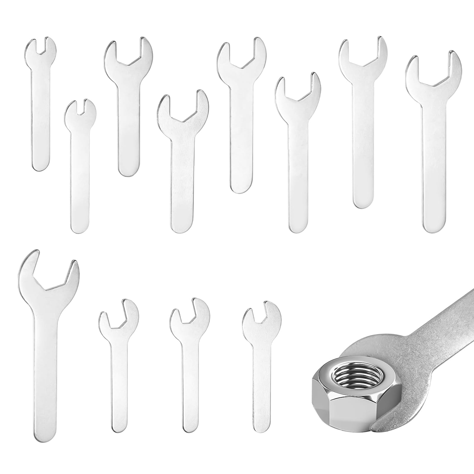 Cimown Super Thin Spanner Set, Thin Spanners Flat Set, 12 Pcs