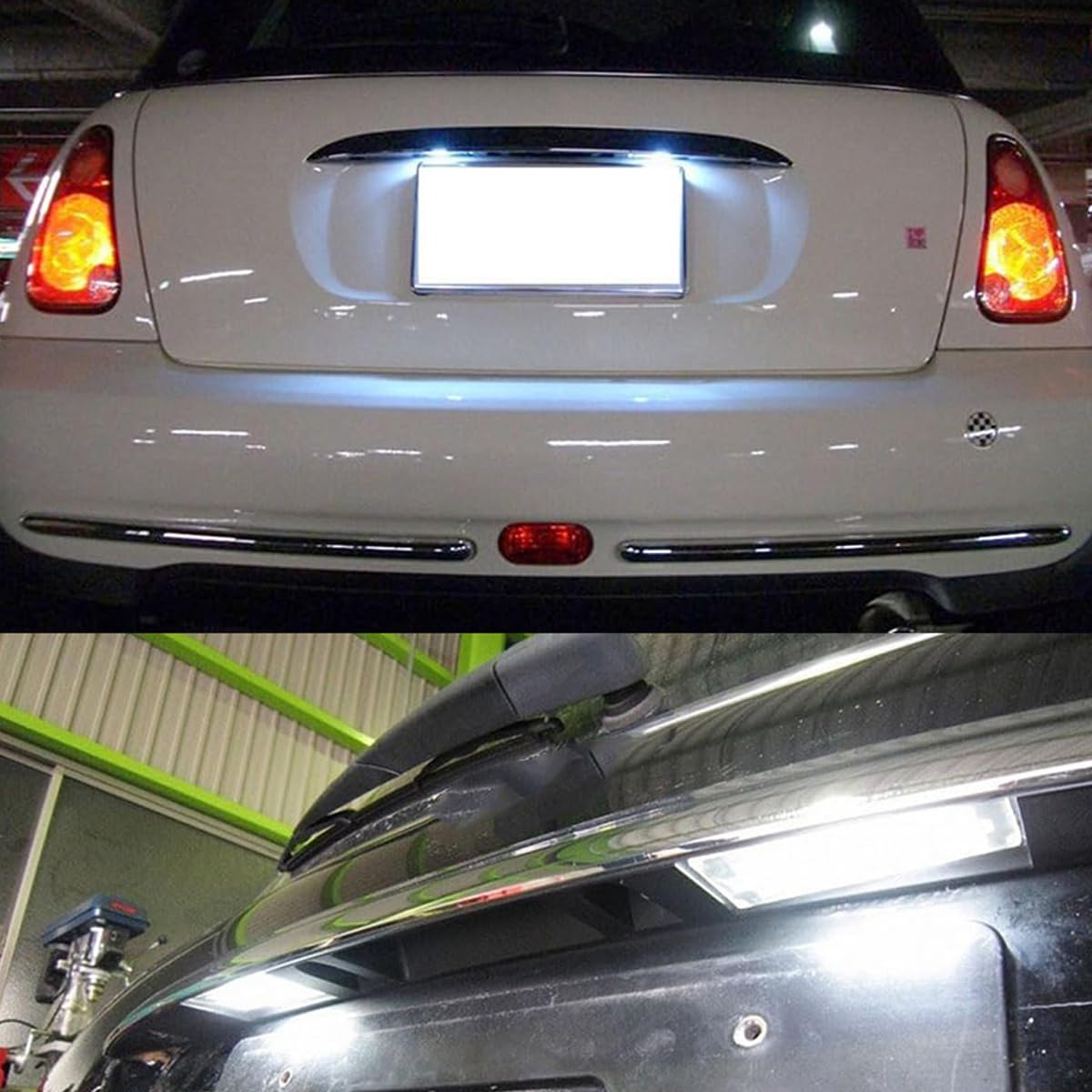 Luce Targa LED Compatible for BMW Mini Cooper S R53 One R50 2001-2006 R52 2004-2008 Lampadina LED Bianca 6000K Compatibile CANBUS Senza Errori Illuminazione per Targa