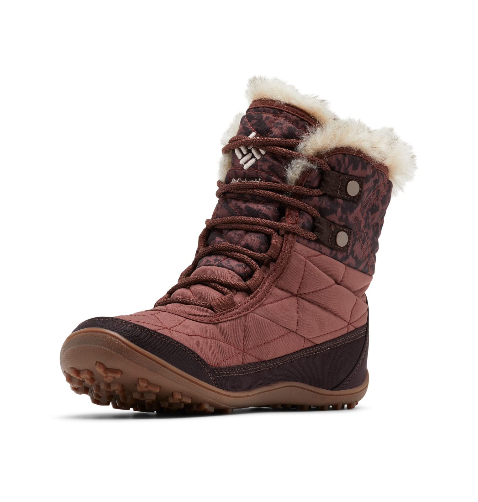 Columbia Minx Shorty III - Botas de nieve para mujer, Cangreo/Flor de melocotón, 38 EU