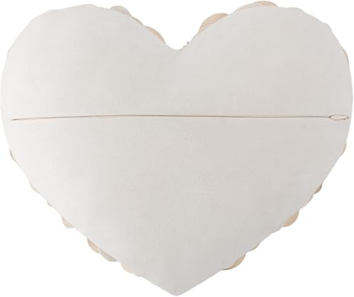 Miniatura 7 de JWH - Funda de cojín con forma de corazón y diseño estético de flores en 3D, funda de cojín hecha a mano, estilo romántico rural europeo para