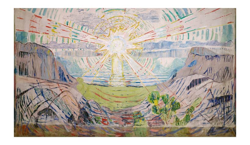 The Sun Edvard Munch cadre tableau affiche murale décoration salon moderne