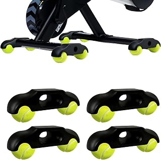 4 adaptadores de pie para bicicleta de interior, pies con 8 pelotas de tenis, placa basculante para entrenamiento directo, estable y portátil