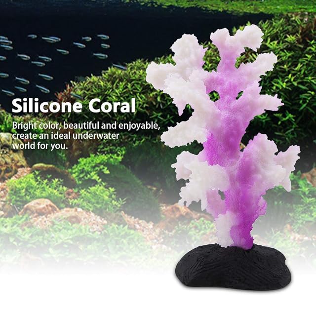 Foto 4 de 8 de Acuario de simulación Coral Anémona Silicona Plantas biónicas Luminosas Tanque de Peces Suministros…