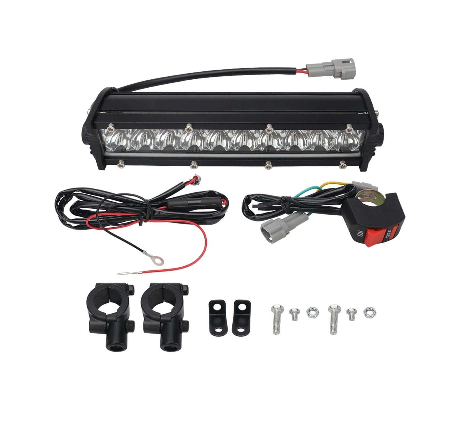 LED Fendinebbia Barra Luminosa LED Faro Barra Luminosa LED 60 W Con Kit Interruttore Per La Maggior Parte Dei Manubri 7/8" Giallo Bianco Faro Moto