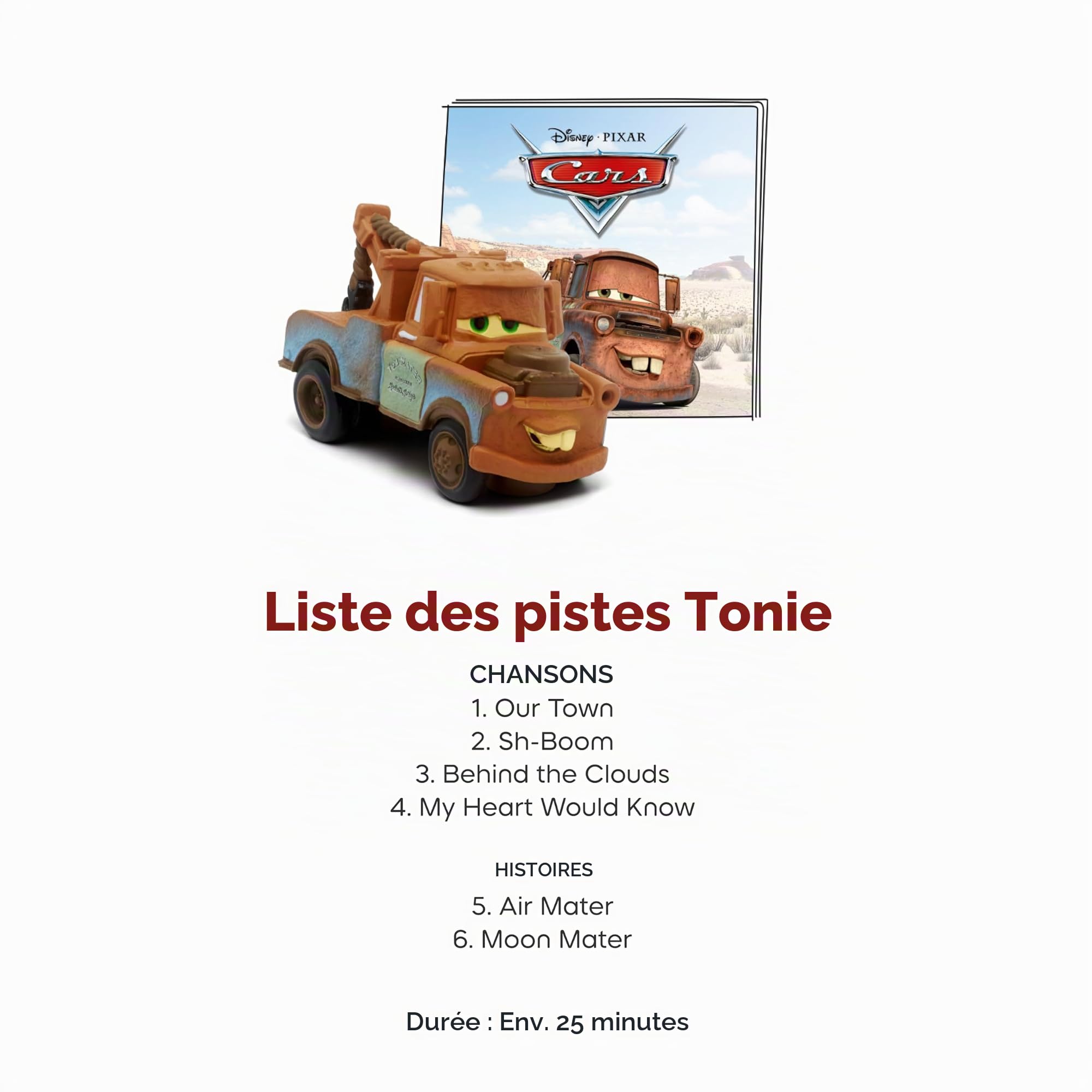 Tonies Personnage Mater Audio Play de Disney et Pixar's Cars 2