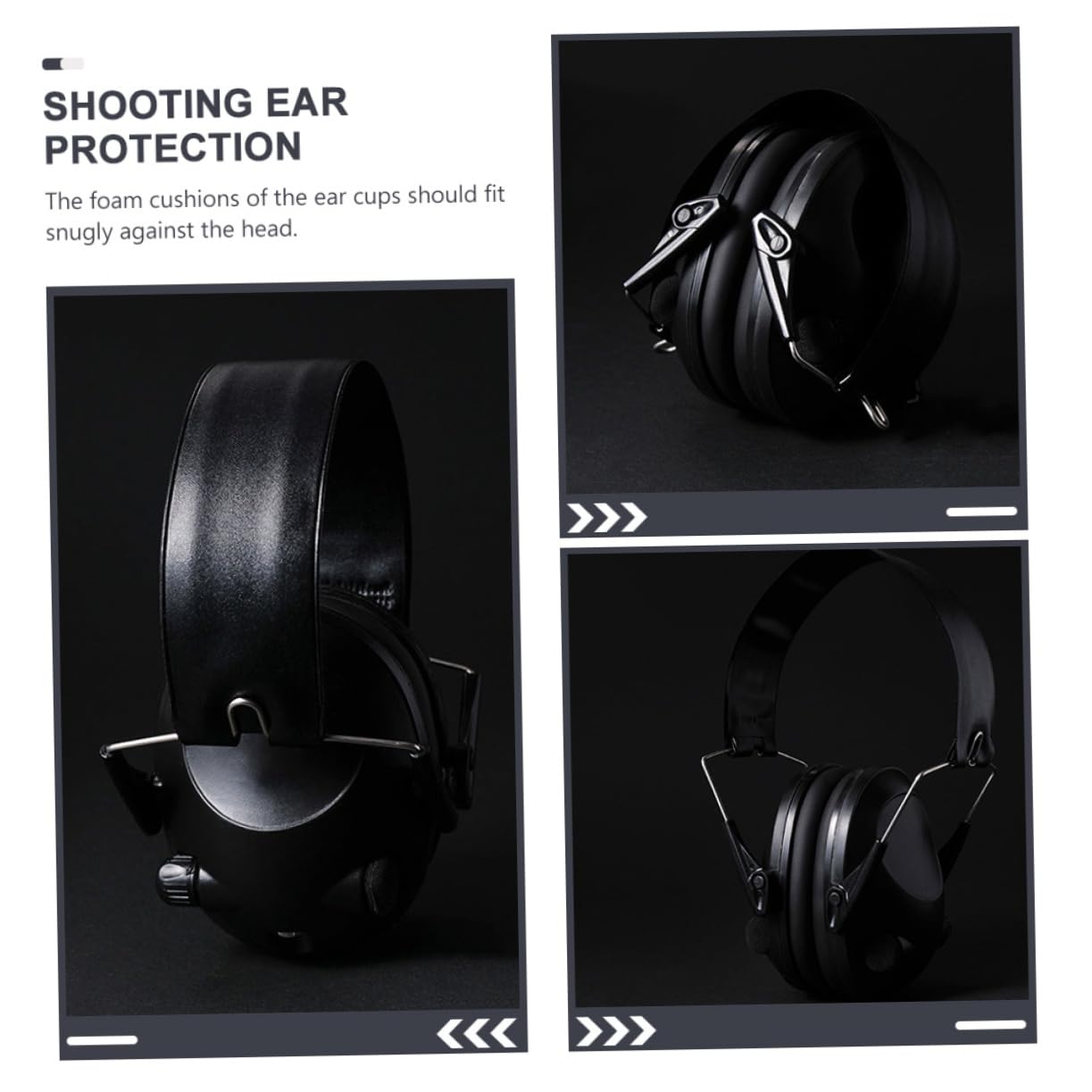 Orejeras Electrónicas Antiruido 21 Db Negras de Abs para Protección | Captación de Sonido, Uso en Tiro y Entorno Táctico, 1 Pieza, Diseño Inalámbrico Ajuste Cómodo