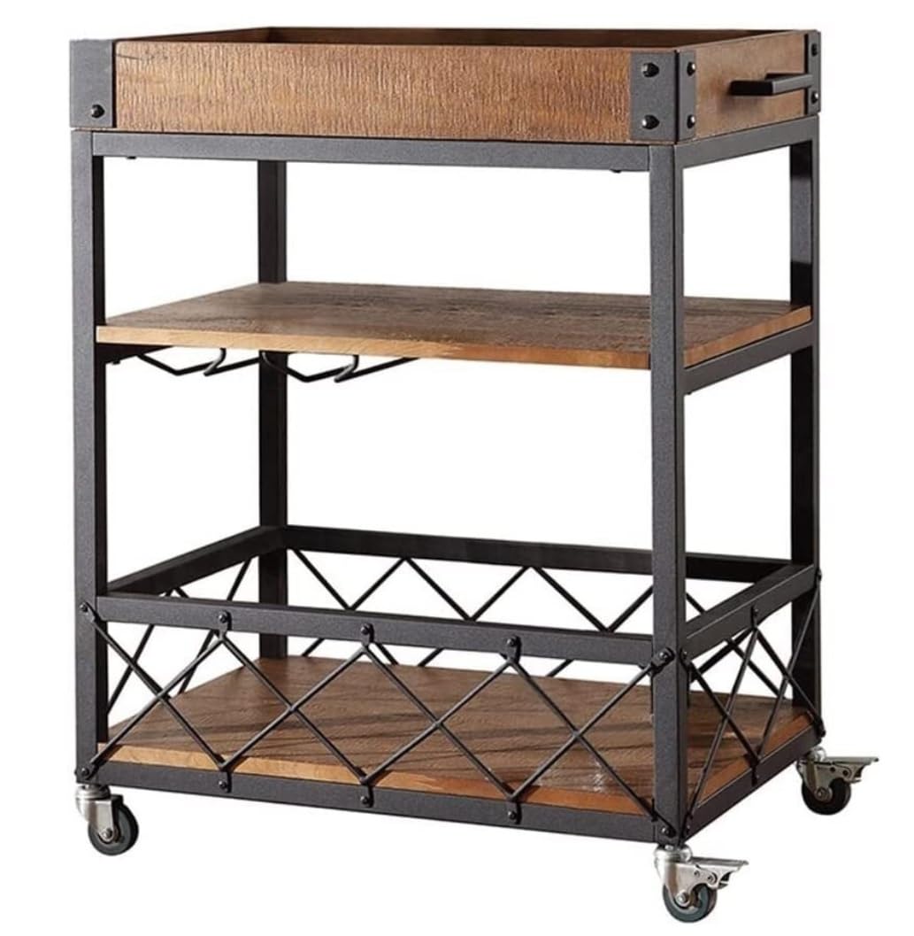 Carrito rodante de 3 niveles con ruedas para entrega de alimentos, casa club, servicio de vino, bebida, té, cocina y baño, 70 x 35 x 75 cm