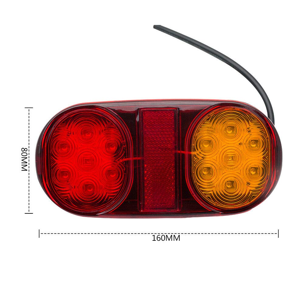 2 x 10-30 V LED tylne światła do przyczepy, tylne światło cofania sygnał kierunkowskazu ciężarówki przyczepa do przyczepy kempingowej odbiornika ciężarówki tylne światło kierunkowskazu