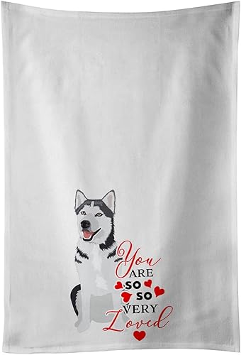 Miniatura 10 de Caroline's Treasures WDK3938WTKT Golden Retriever Gold #2 So Loved - Juego de 2 toallas de cocina, color blanco, 19 x 25 pulgadas, multicolor