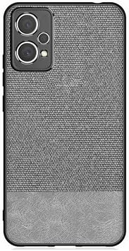 Microcase Realme 9 Pro Fabrik Kuma  ve Deri Desen K l f -Gri