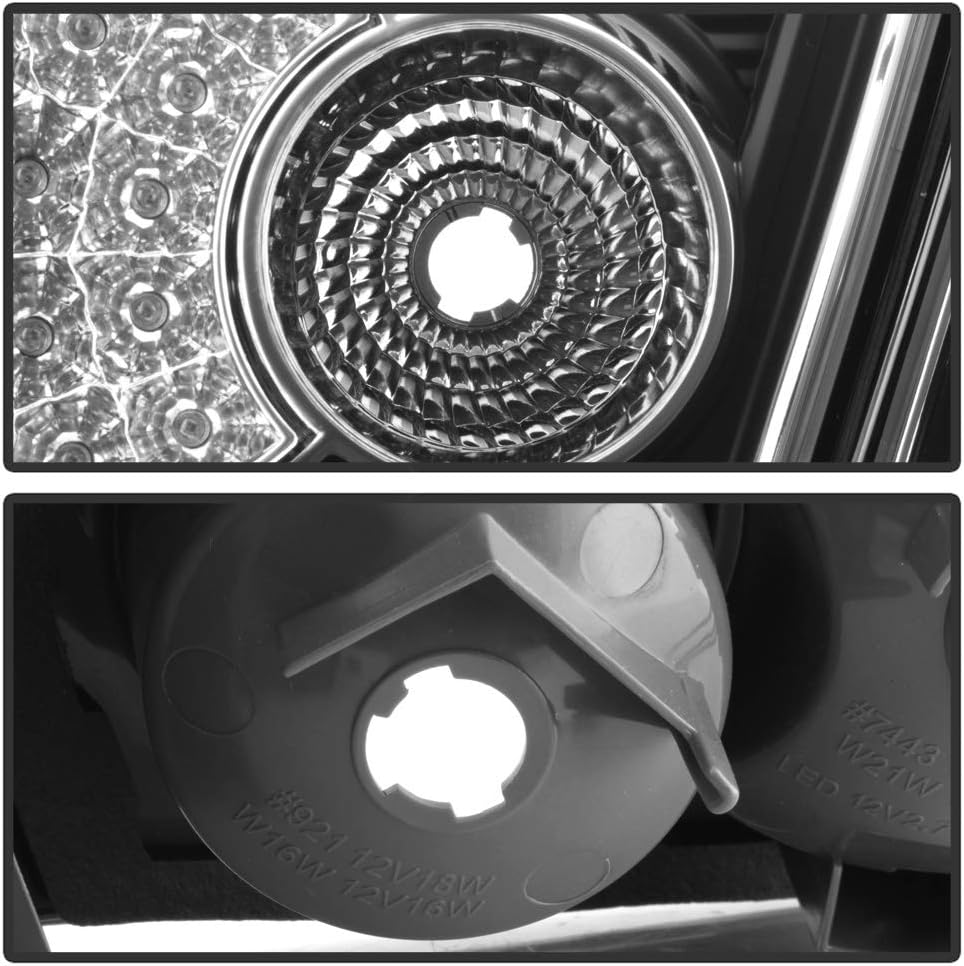 ACANII - For 2003-2008 Mazda6 4-Door Sedan Black LED Tail Lights Brake Lamps Left+Right 4Pcs