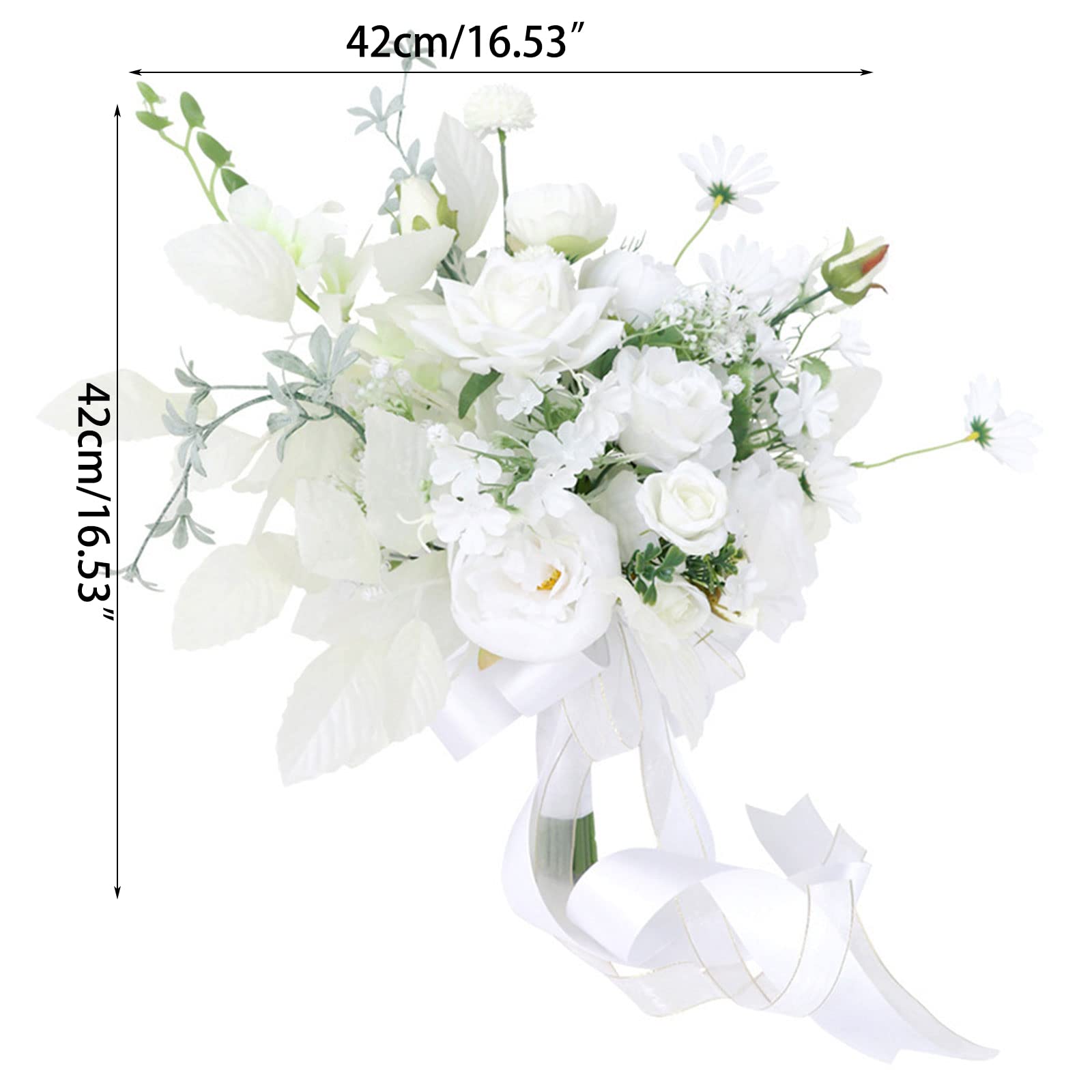 Bouquet de fleurs artificielles en soie pour mariage, demoiselle d'honneur, décoration d'intérieur