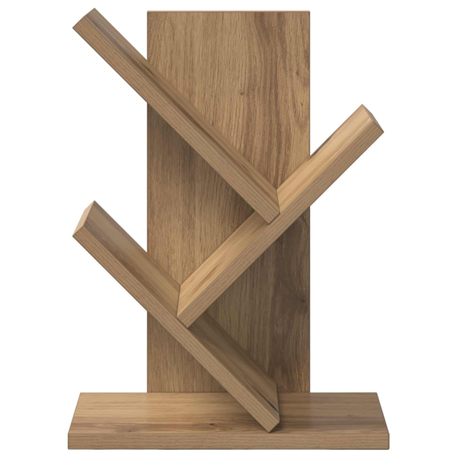 Regał na książki drzewne, 3-poziomowy, 30 x 18 x 40 cm, materiał drewnopochodny, oszczędność miejsca, do salonu, sypialni, biura i pokoju dziecięcego, stabilna podstawa, wszechstronne