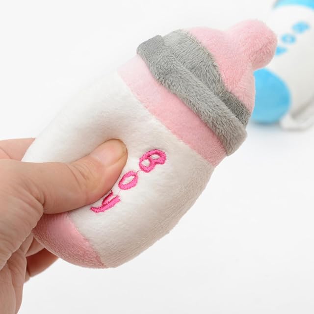Foto 3 de 7 de fxwtich Accesorios para perros Perro Lindo Biberón Forma Mordedor Sonido Chirriante Divertido Mascota Peluche…