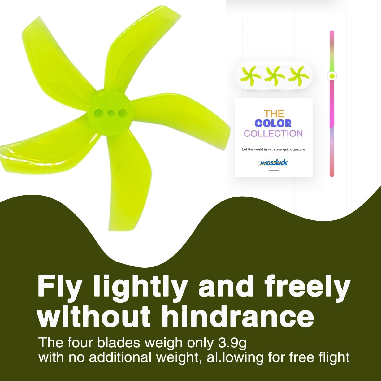 4pcs Propellers for NEO New Durable Vibrant Color Drone Paddle for DJI NEO Lightweight Five-Blade Propellers for DJI NEO Drone Accessories (Green)