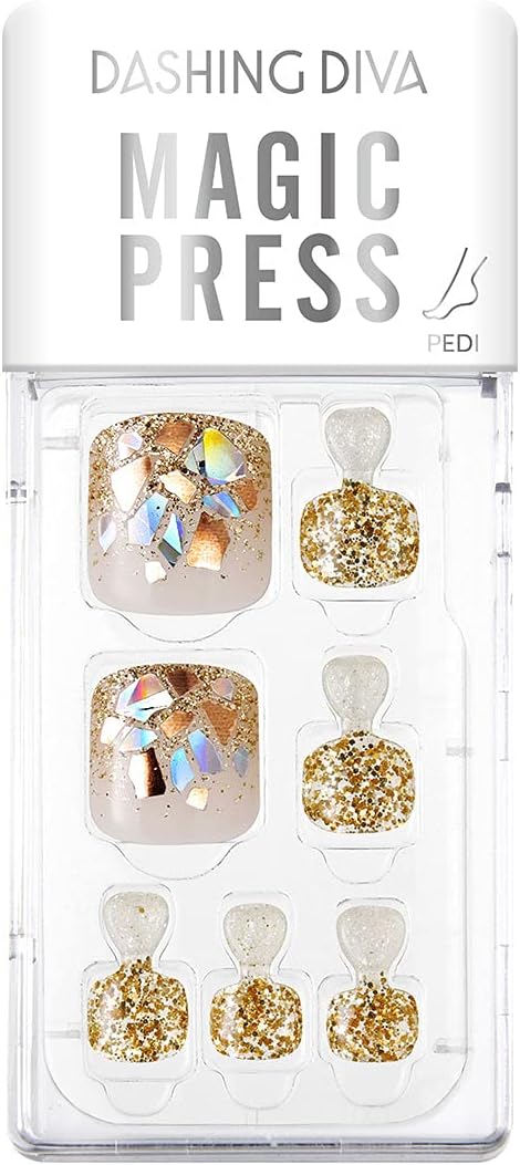 ダッシングディバ マジックプレス Mjp397p ペディキュア フット 足 ネイル ジェルネイル ネイルシール ジェルネイルシール カラージェル ジェル シール つけ爪 デザイン Dashing Diva Magic Press カラー Gold Sequin 形 ペディキュア Faz Co Zm