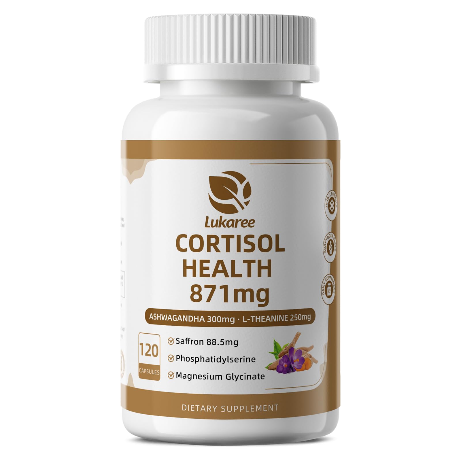 10-IN-1 Cortisol Supplements with 88.5 mg Saffron, KSM-66® Ashwagandha — Amazon image 7
