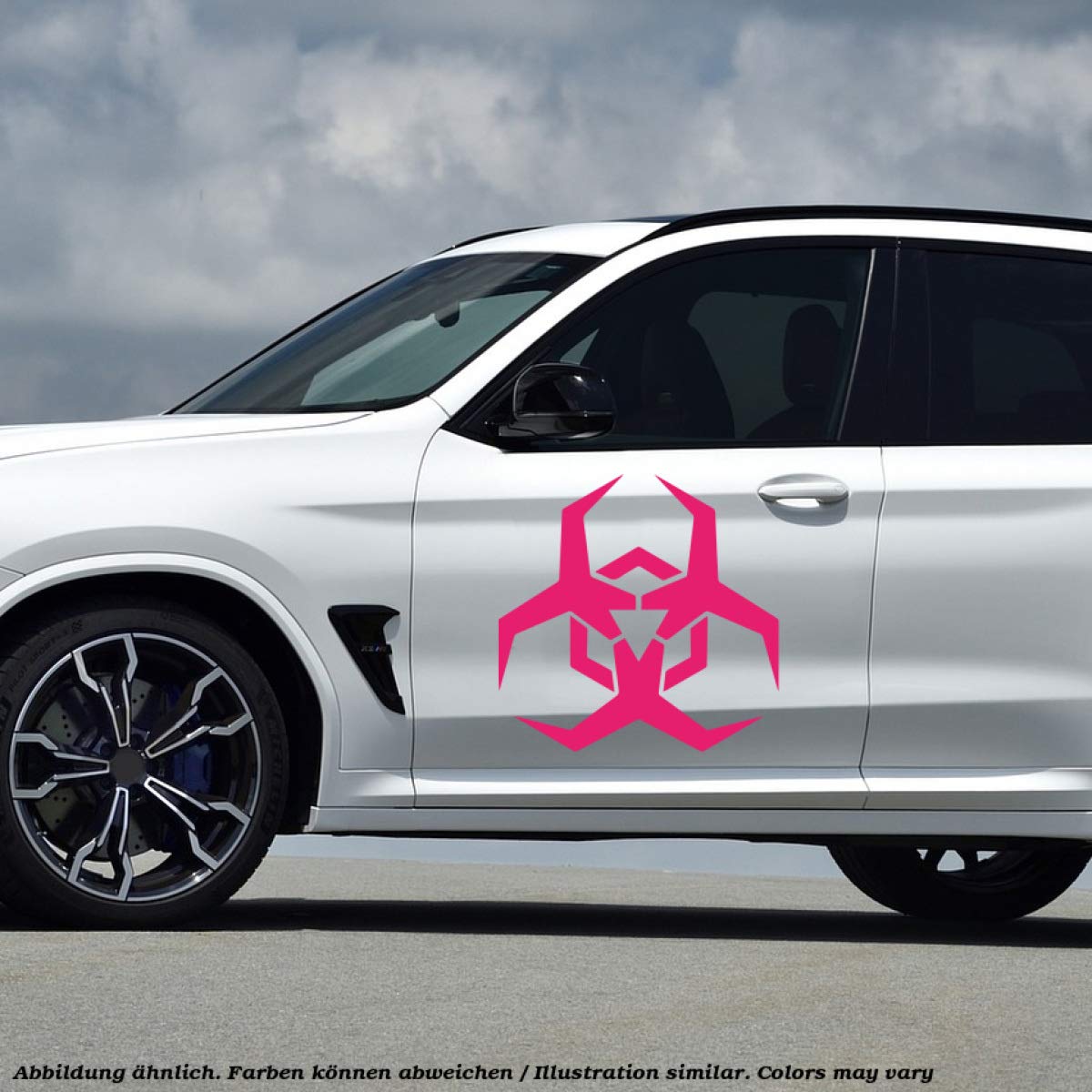 Adesivo In Vinile Malware Biohazard L 0191 Nero Opaco - JDM Style, Taglio Laser, Made In Germany, Per Auto E Superfici Lisce