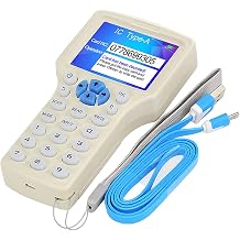 LEXI Upgrade 10 Frequency RFID Writer/Reader/Duplicator 125KHz 13.56MHz ID IC HID UID Decoder Card Copier NFC Reader Key Fob Card Programmer with USB Interface and Software