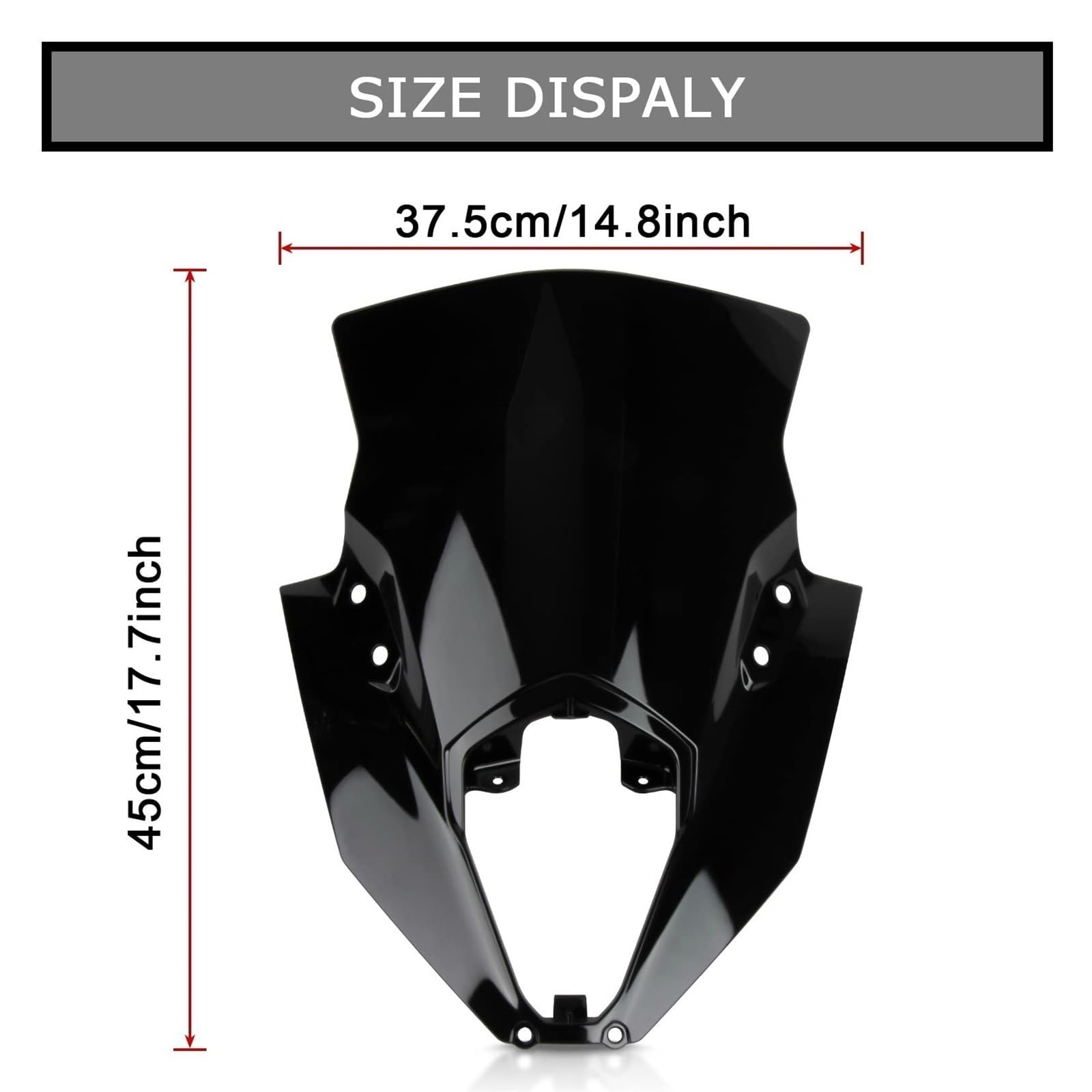 Deflektor motocykla Szyba przednia motocykla Pasuje do Kawasaki Pasuje do Ninja 650 ER6F 2020-2024 Osłona osłony przedniej szyby spojler przedłużający szyba przednia