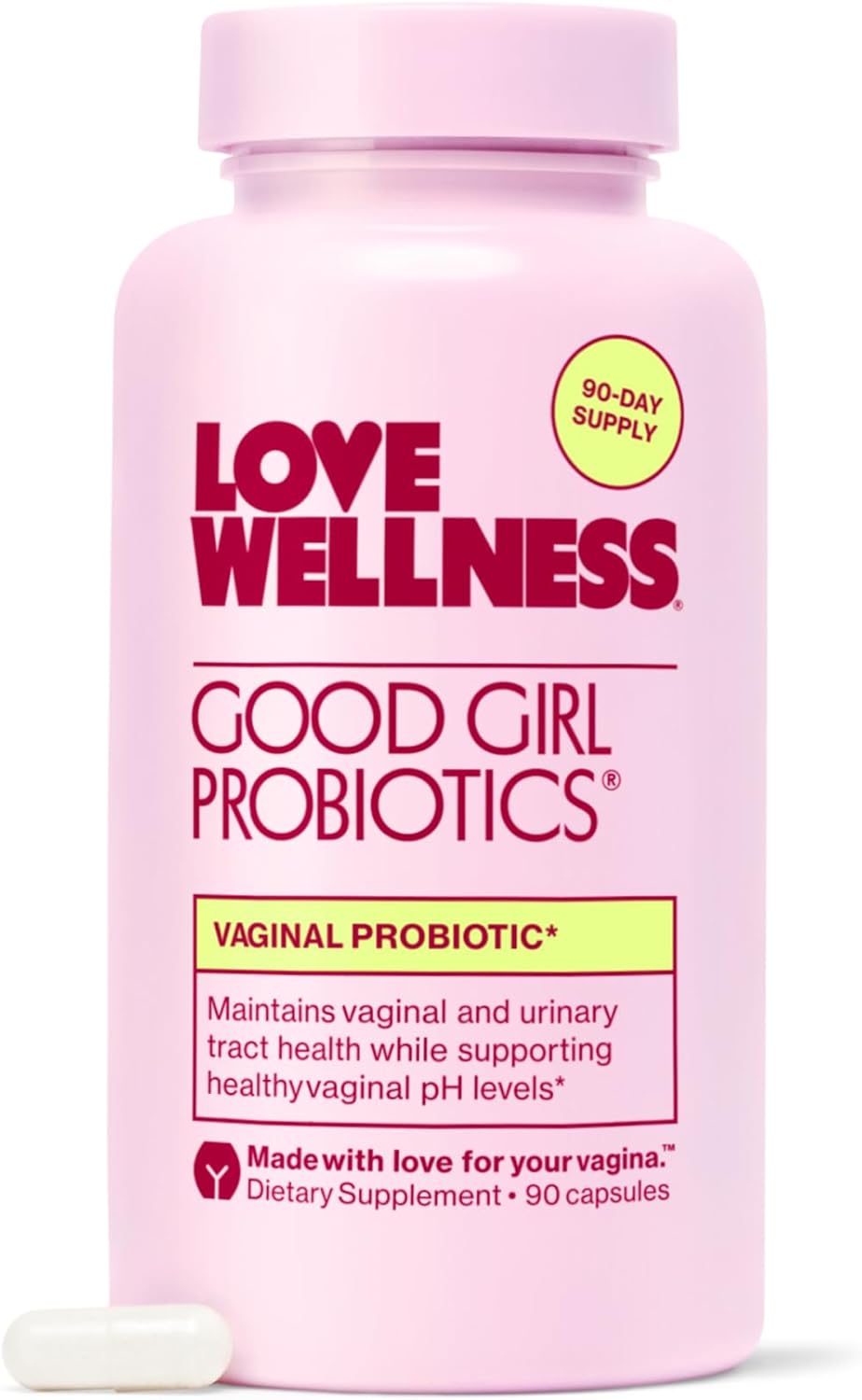 Love Wellness Good Girl Probiotics | Women’s Vaginal Health & pH Balance Supplement | 9-Strain Probiotic for Urinary Tract, Yeast, Odor & Immune Support | Gluten-Free (90-Day Supply)