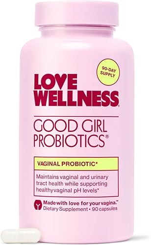 Love Wellness Good Girl Probiotics  Suplemento para la salud vaginal y el equilibrio del pH para mujer, probiótico de 9 cepas para el tracto