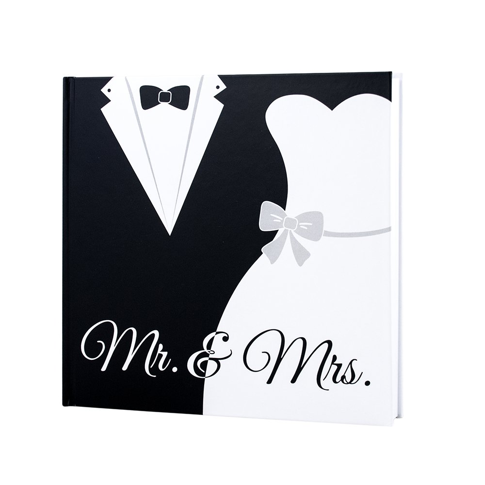 Livre d'or de mariage Mr & Mrs noir et blanc pour ne perdre aucun vœu